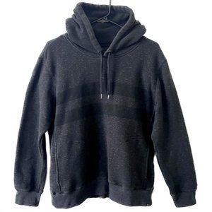 Hurley Men's Hooded Sweatshirt Charcoal Heather Black Stripes (XL) EUC